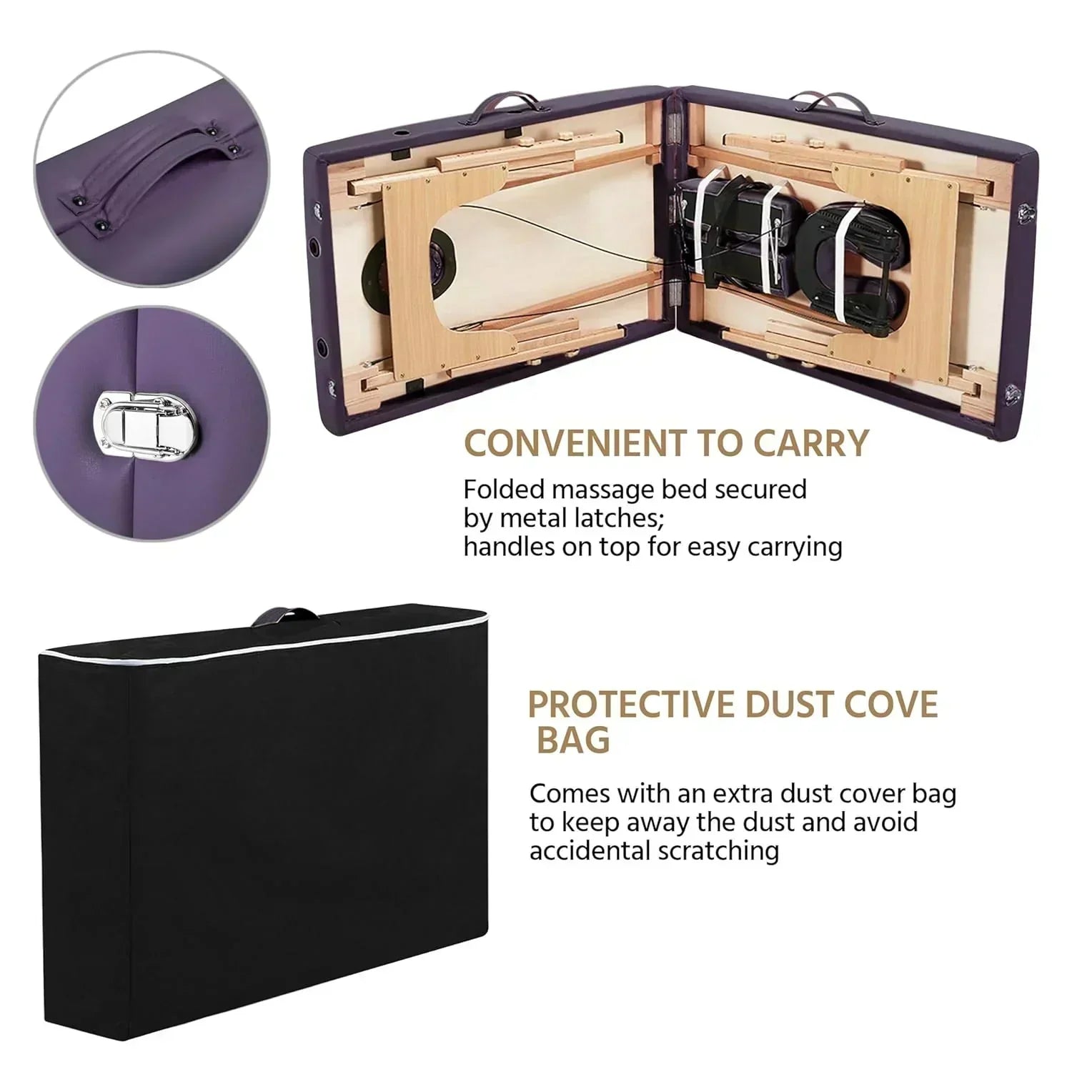 Yaheetech Massage Table Portable Lash Beds Spa Bed Massage Couch Foldable Spa Tables wourant
