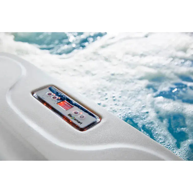 Lifesmart Spas LS700DX 230 Volt 7-Person 90-Jet Square Hot Tub with Ozonato wourant