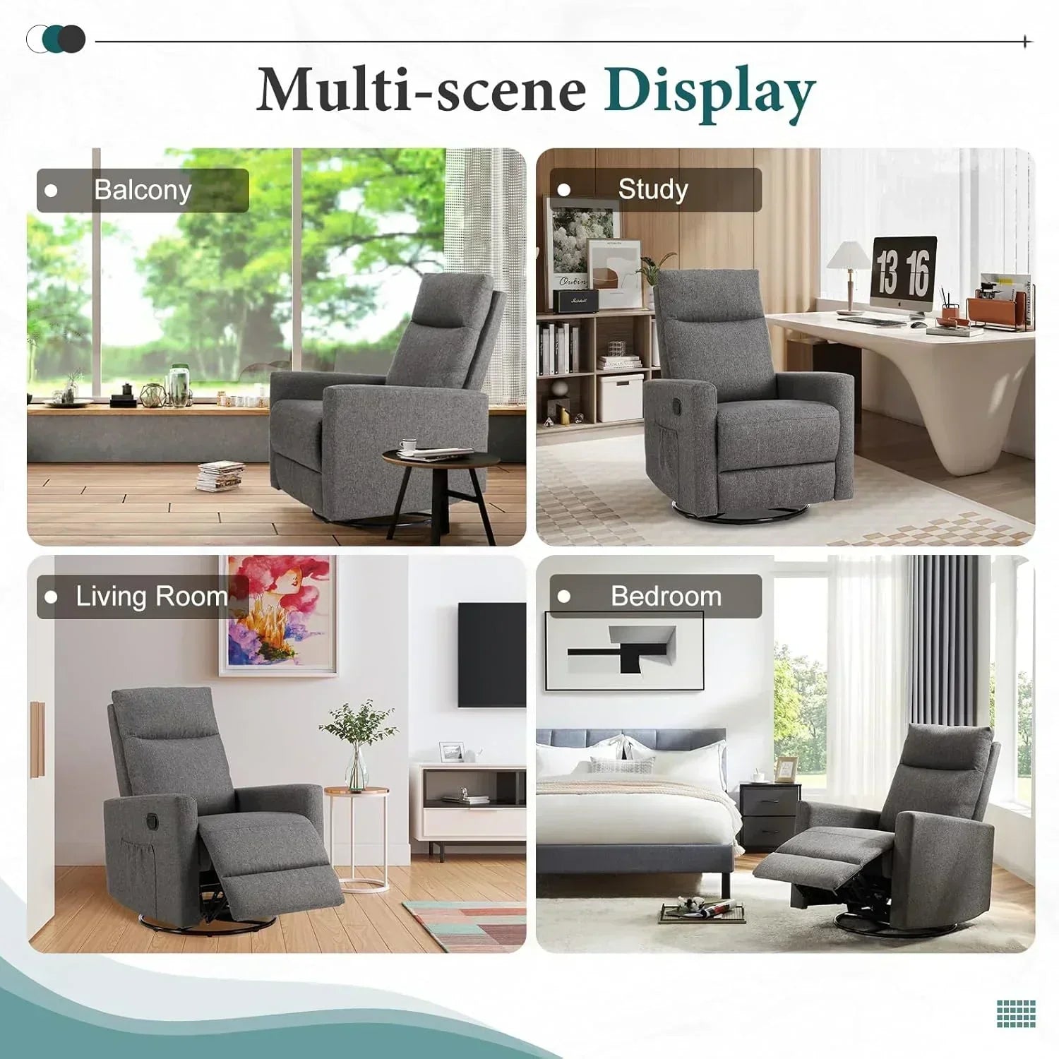 Adult recliner living room massage recliner adjustable home theater chair single sofa wourant