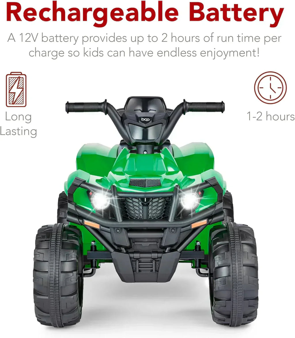Best Choice Products 12V Kids Ride-On Electric ATV 4-Wheeler Quad Car Toy Bluetooth Audio wourant