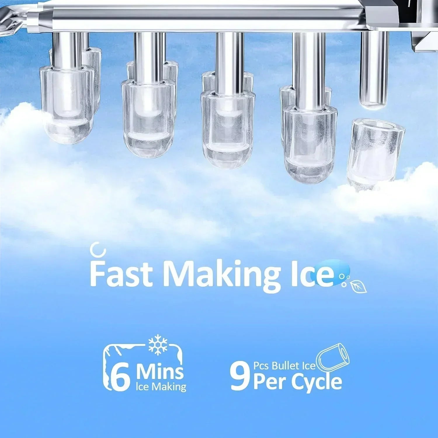 Nugget Ice Makers Countertop Pebble Ice Machine with Chewable Pellet Ice Self-Cleaning wourant