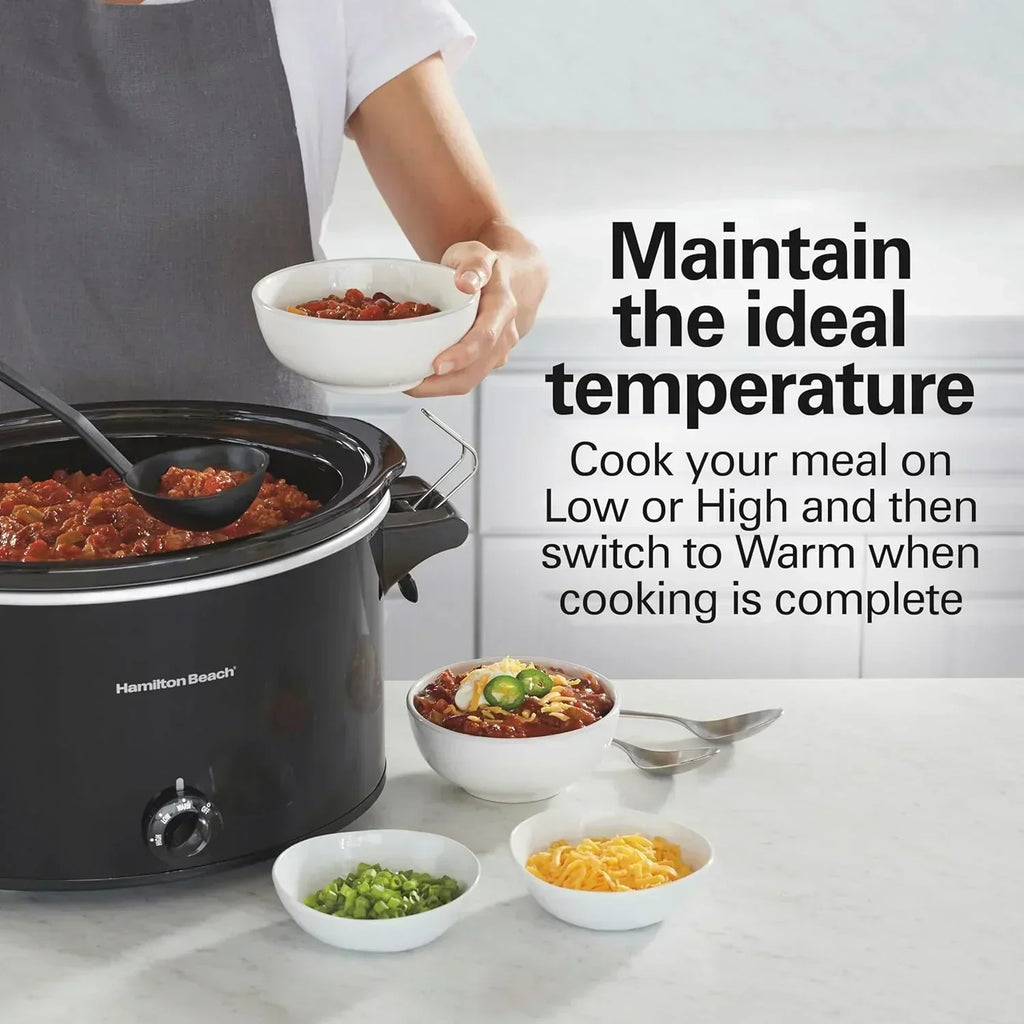 Slow Cooker Extra Large 10 Quart Stay or Go Portable With Lid Lock wourant