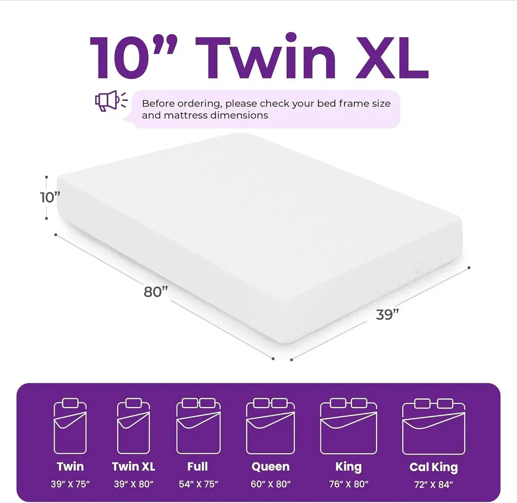GAESTE 8-inch Fully Cooling Gel Memory Foam Mattress Mattress-in-a-Box wourant