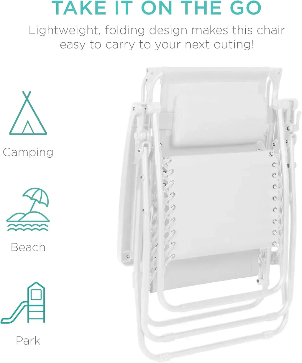 Best Choice Products Folding Zero Gravity Recliner Patio Lounge Chair Adjustable Canopy Shade wourant