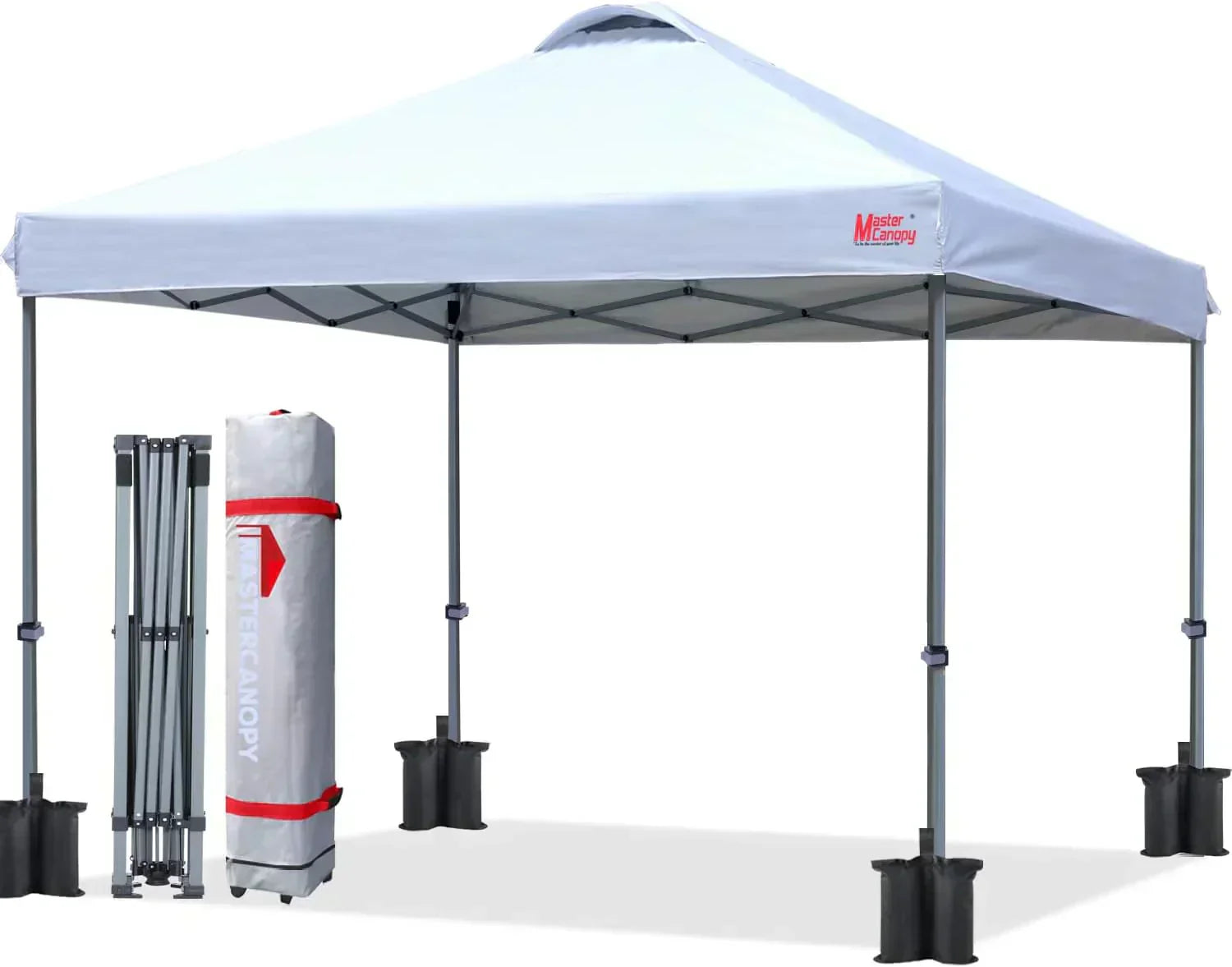 Durable Pop-up Canopy Tent with Roller Bag (10x10 Black) wourant