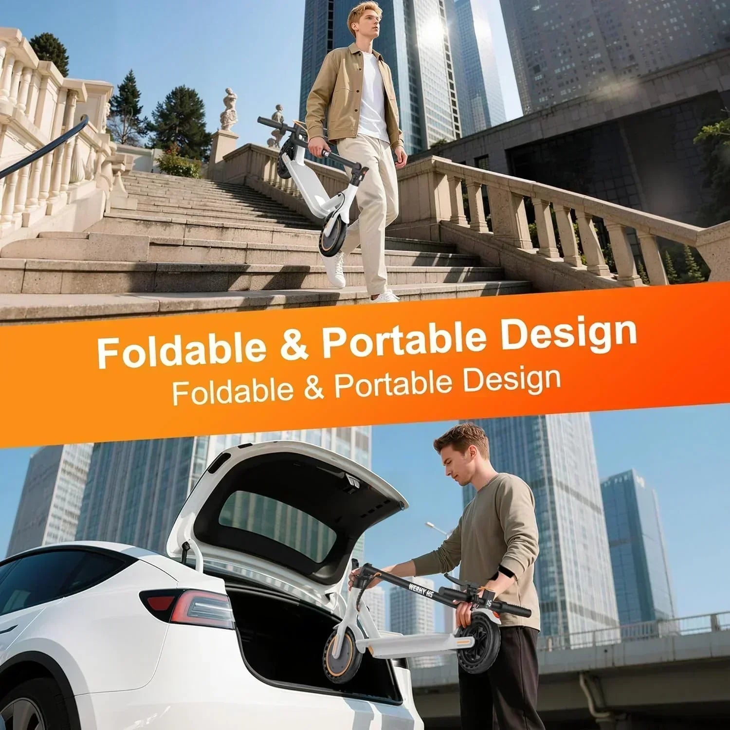 Electric Scooter 350W/500W Motor Top Speed 19/22 mph Max 16/23/28Miles Ranges Foldable E Scooter wourant