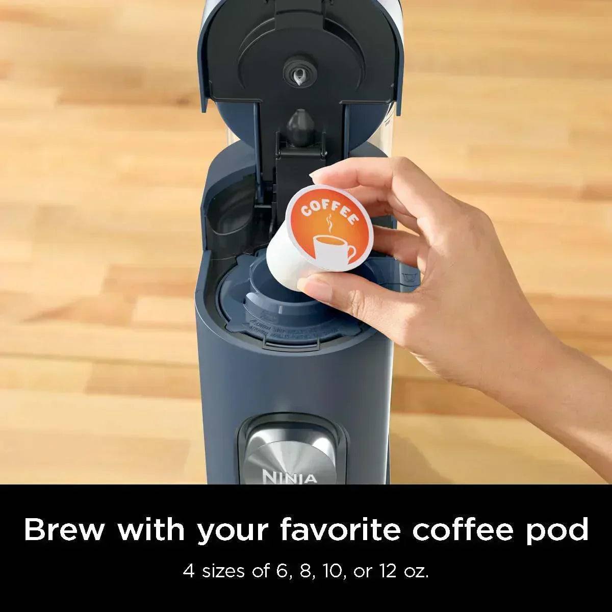 Ninja Pods Grounds Single-Serve Coffee Maker K-Cup Pod Compatible Brews Grounds Compact Design wourant