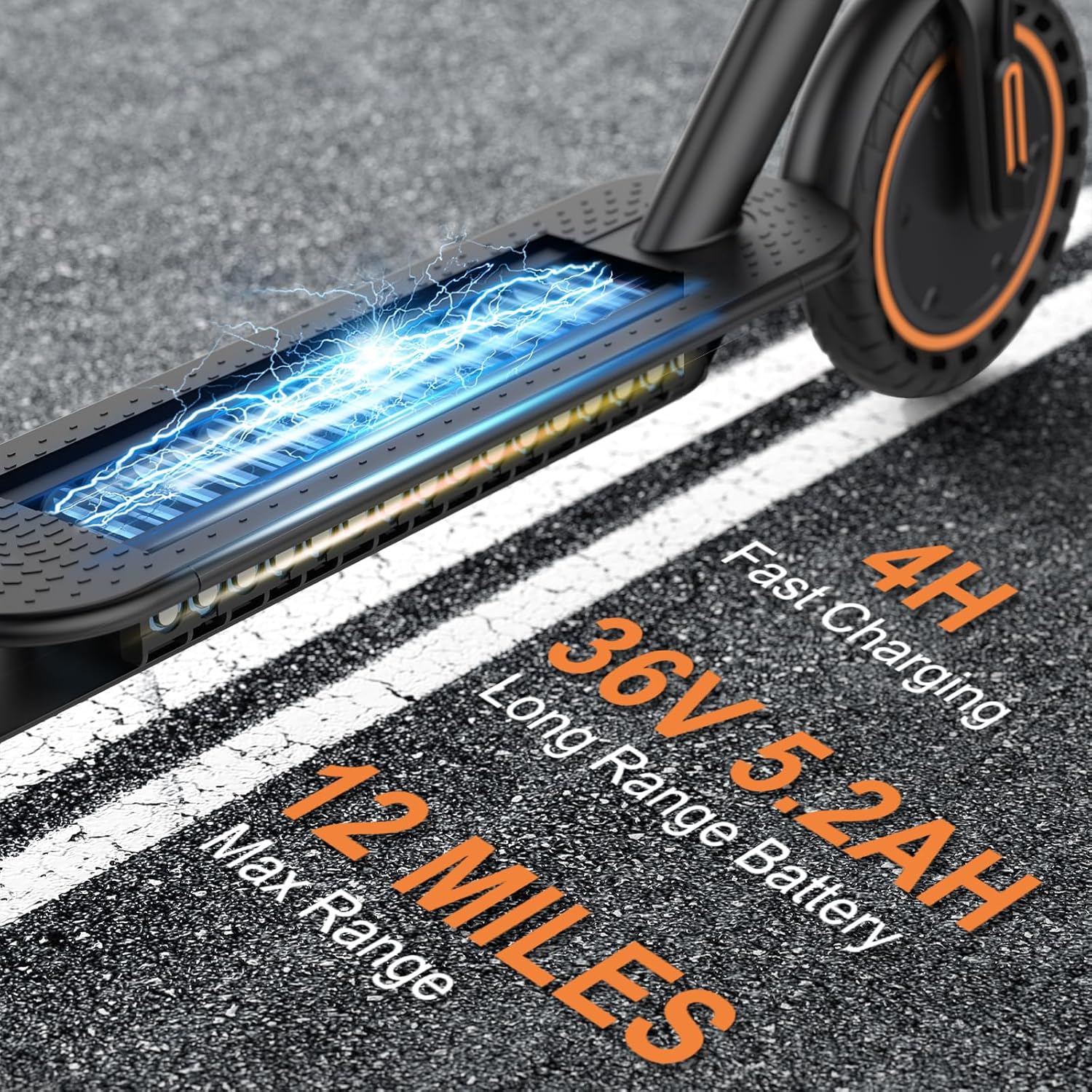 Volpam electric scooter Powerful electric motor Solid tires 28/21/12 mile range wourant