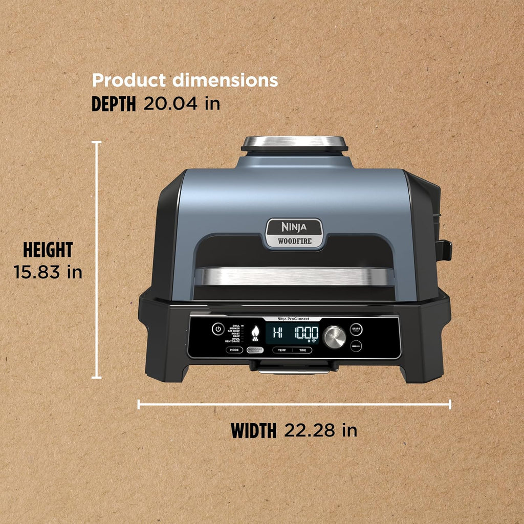 Ninja Woodfire Pro XL Outdoor Grill Smoker Thermometer 4-in-1 Master Grill BBQ Smoker Outdoor Air Fryer wourant
