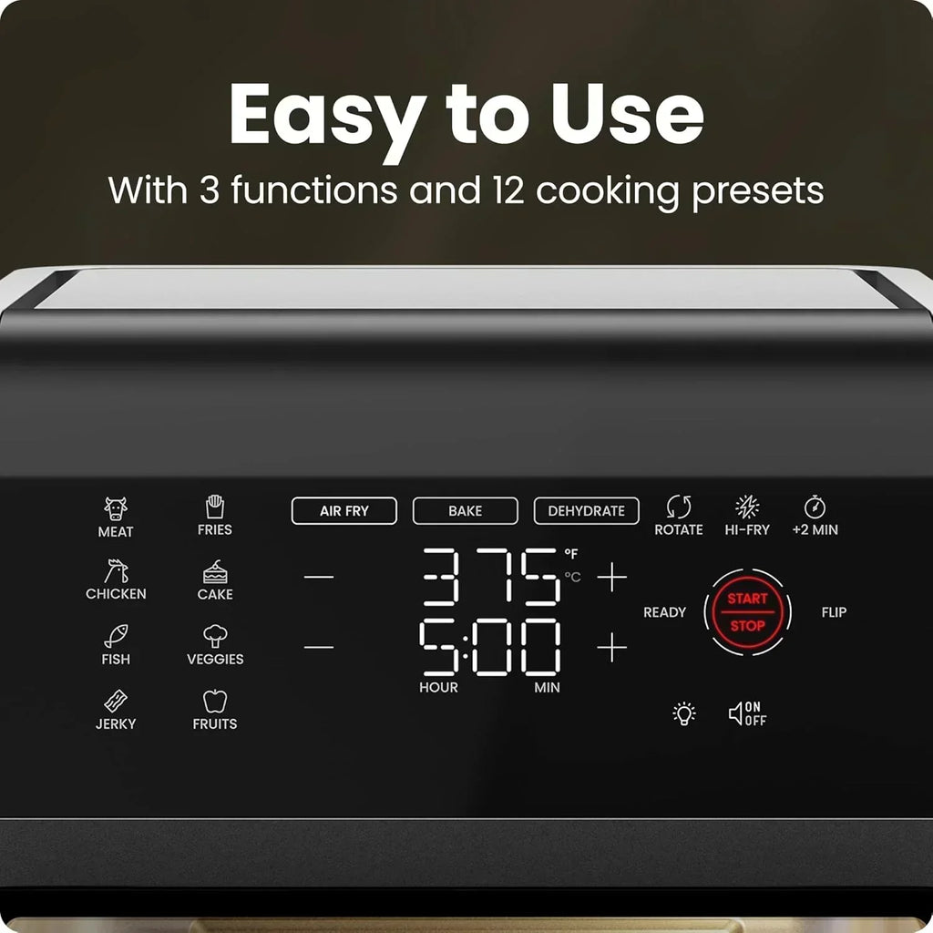 Chefman Compact 6.3-Quart Digital Air Fryer with Rotisserie Dehydrator and Convection Oven wourant