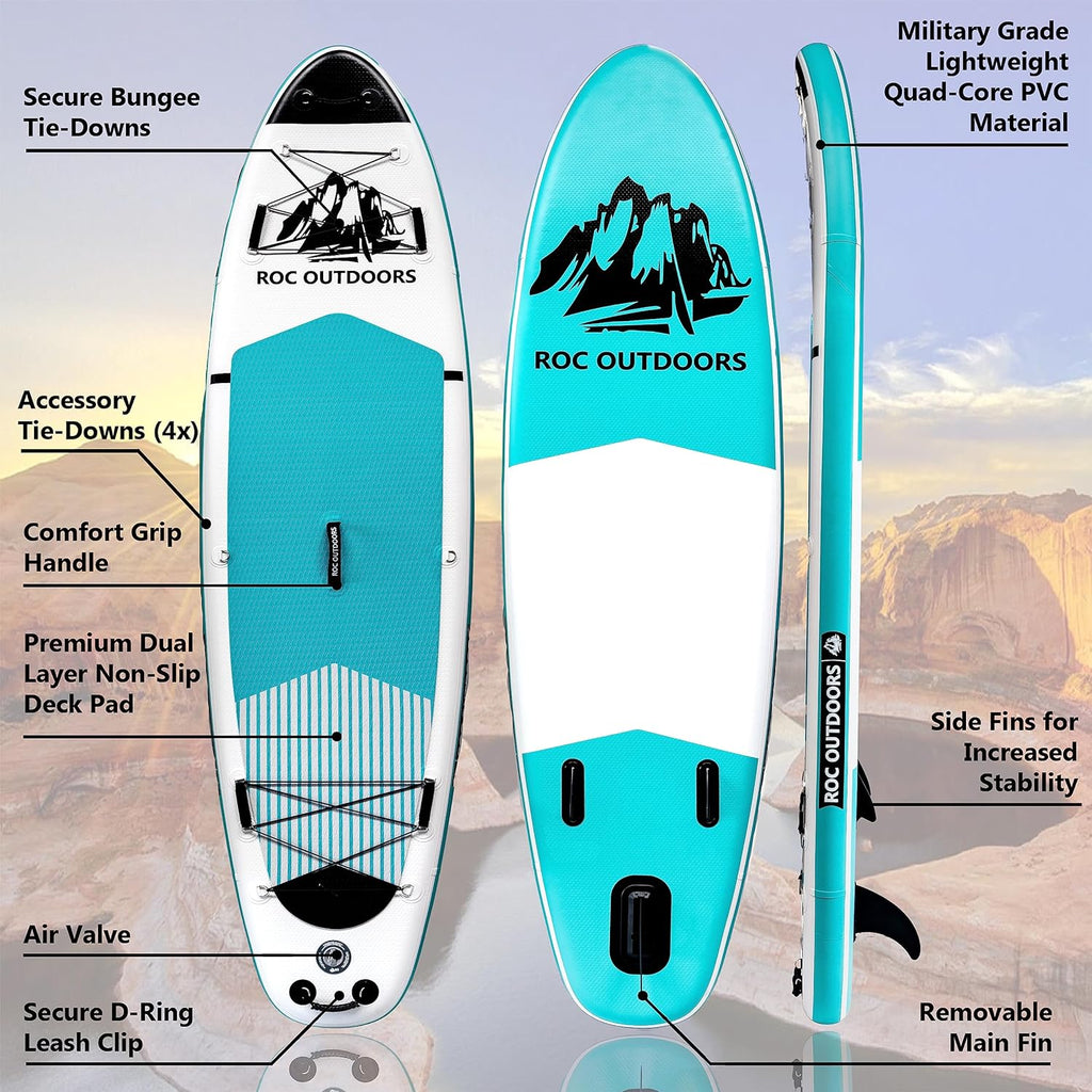 ROC inflatable stand-up paddle board SUP paddle board accessories Anti-slip comfortable deck wourant