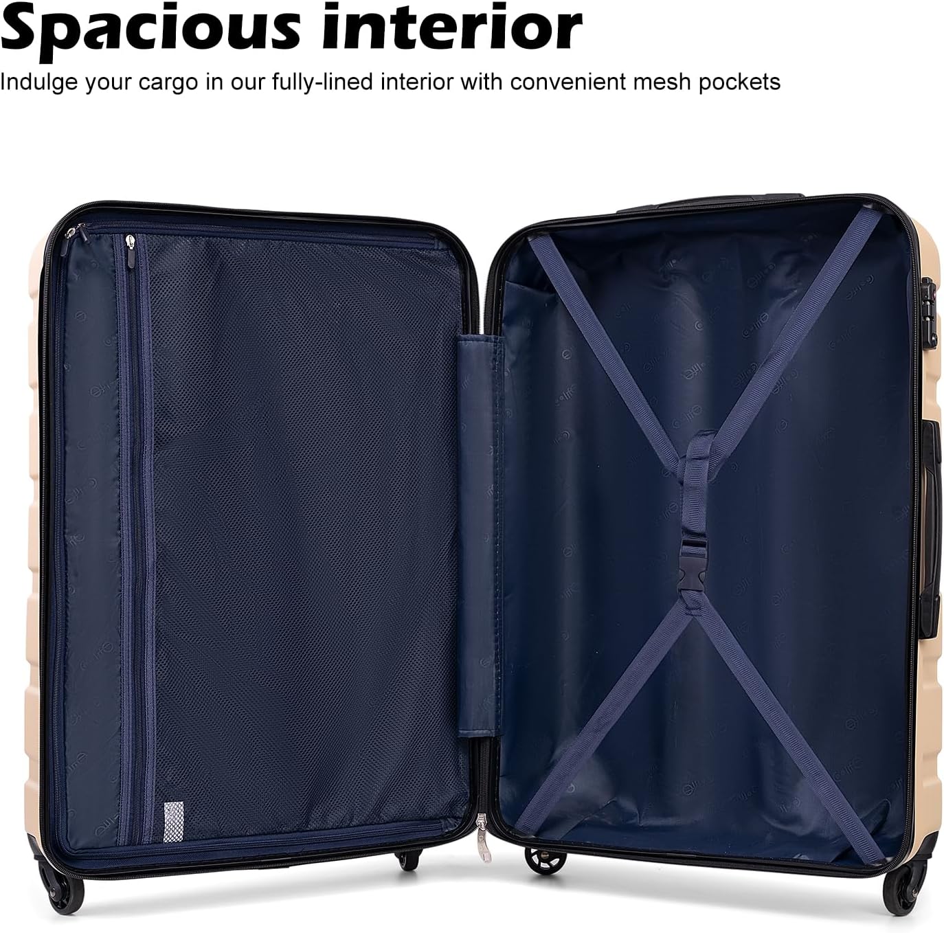 Luggage 3 Piece Set Suitcase Spinner Hardshell Lightweight TSA Lock wourant