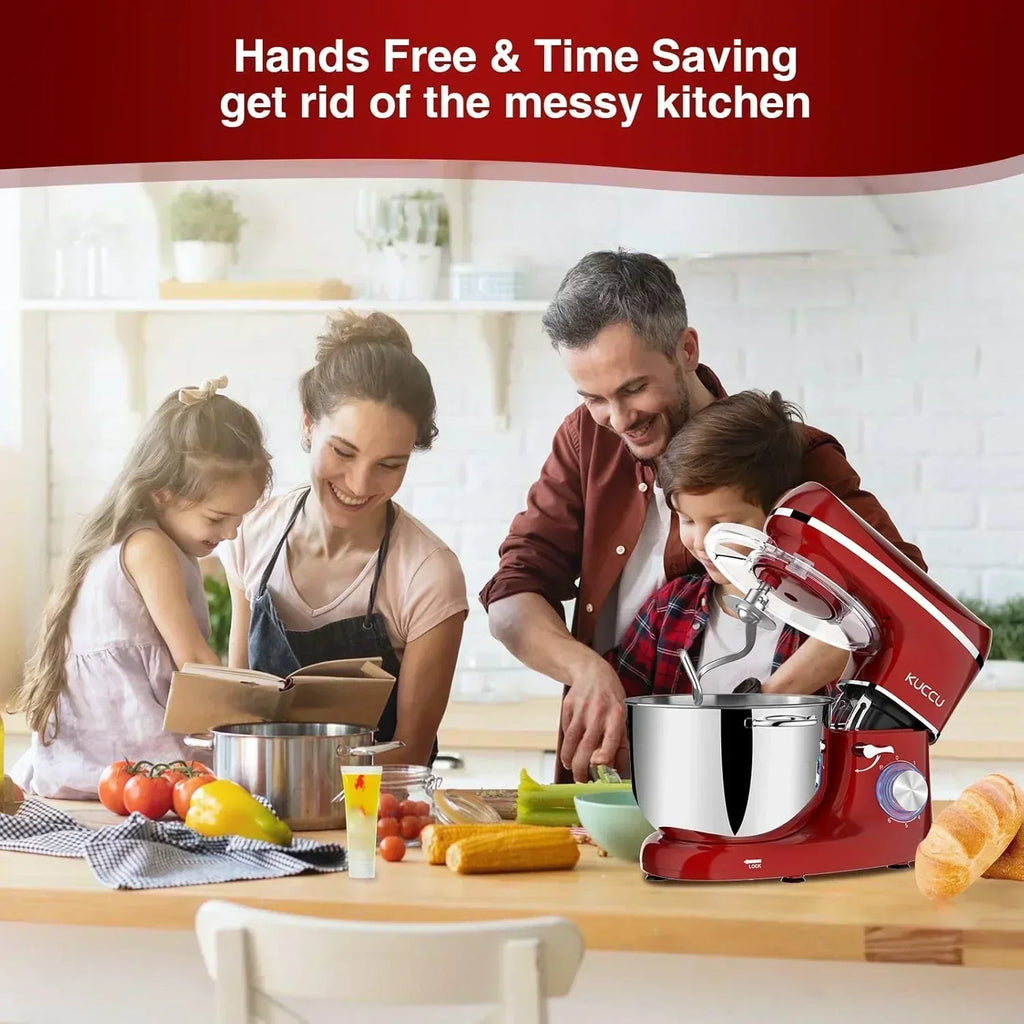 Stand Mixer 6.5 Qt 660W 6-Speed Tilt-Head Food Dough Mixer Kitchen Electric Mixer Stainless Steel wourant