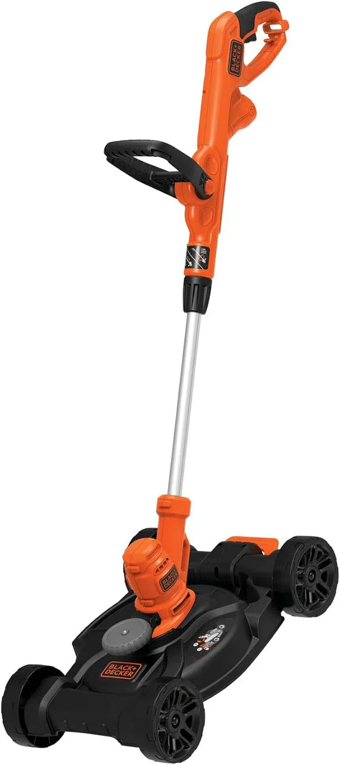BLACK+DECKER 3-in-1 Corded Lawn Mower String Trimmer Edger 12-Inch wourant