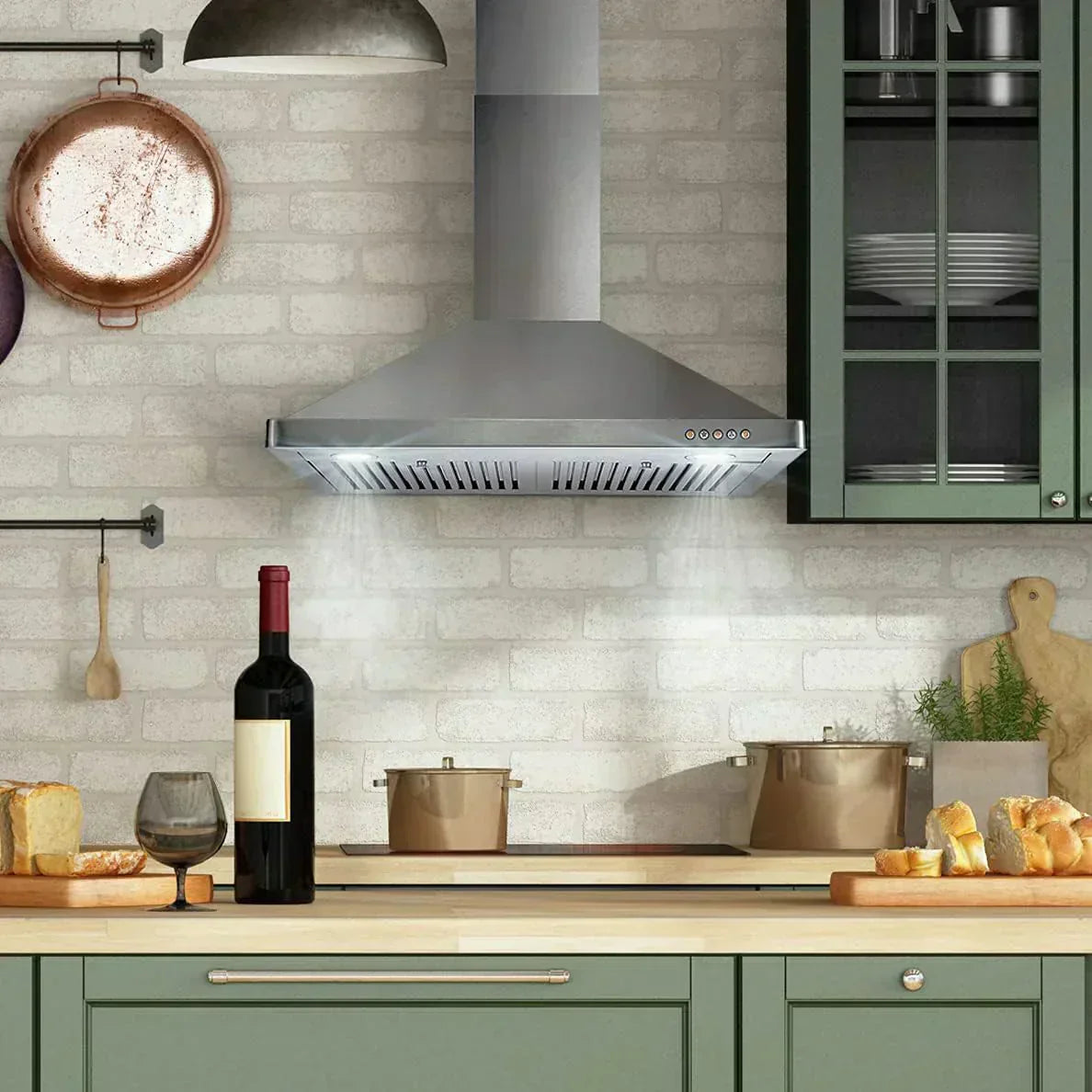 COSMO 30" Vista Series 380 CFM Ducted Wall-Mount Range Hood wourant