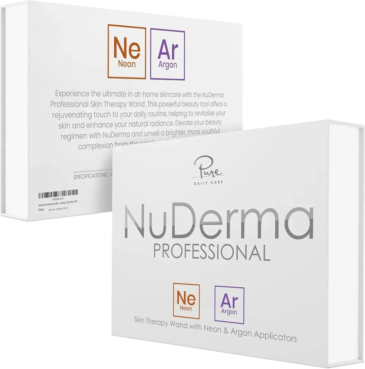 NuDerma Professional Skin Therapy Wand Portable Skin Therapy Machine with 6 Neon Argon Wands wourant