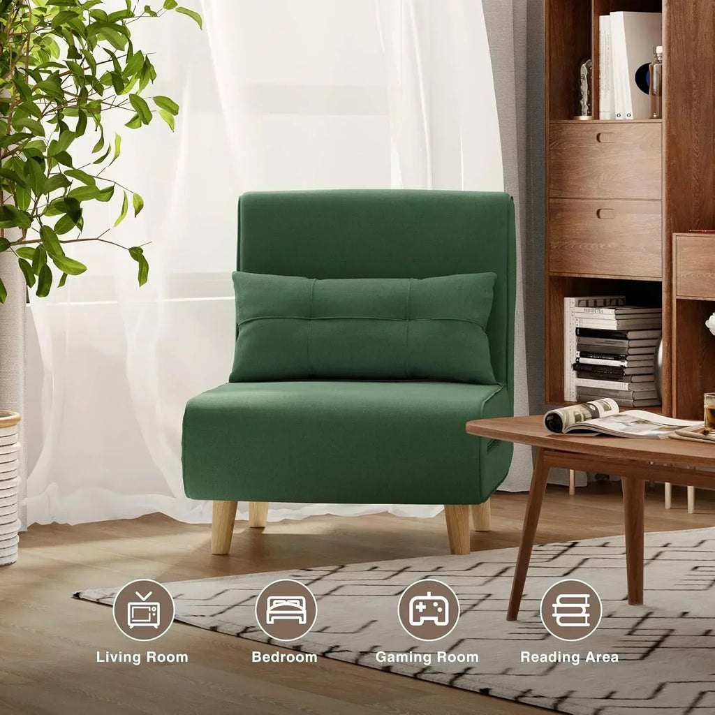 3-in-1 sleeper chair bed convertible chair bed futon sofa with adjustable backrest wourant