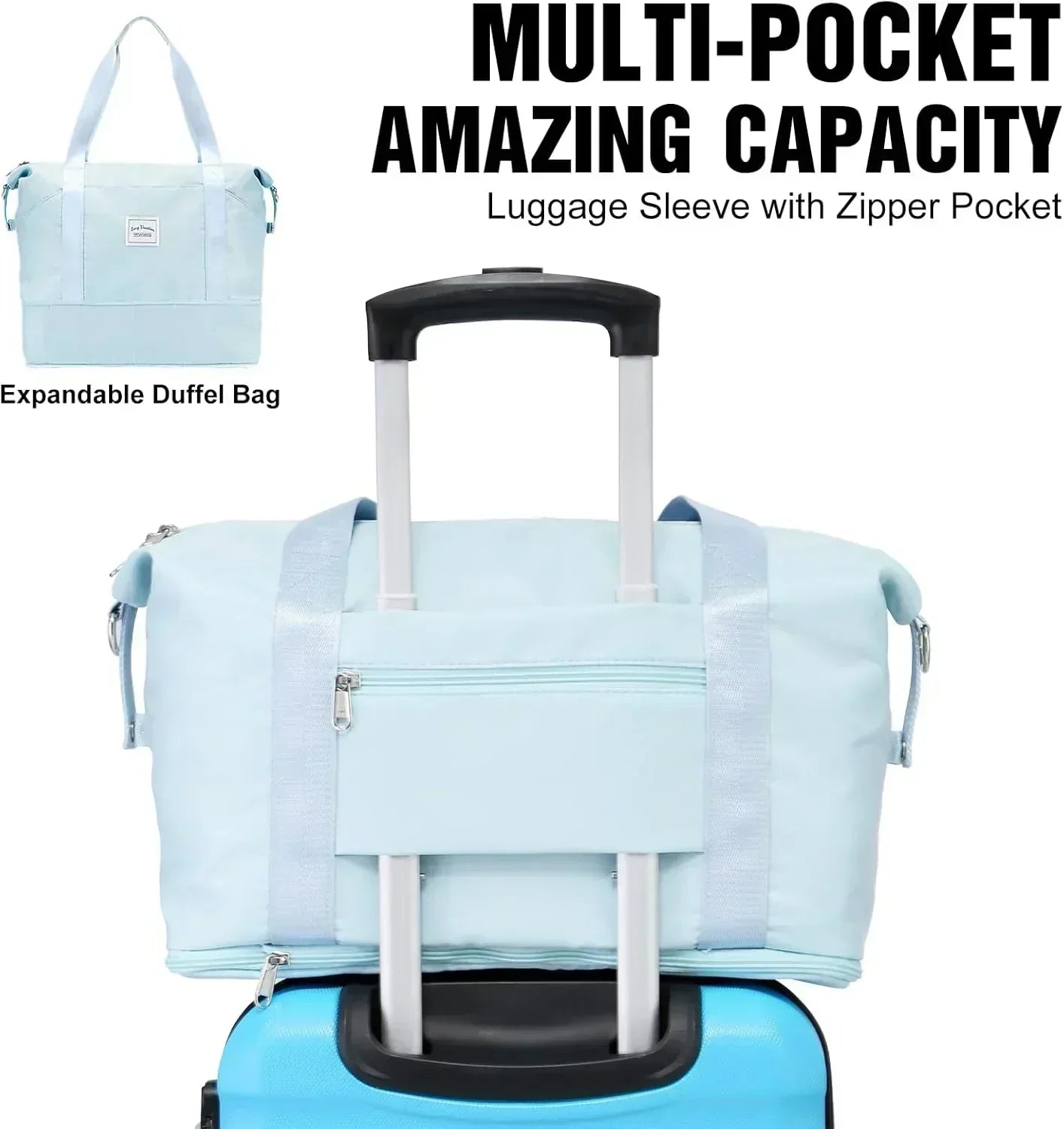LONG VACATION 6 Piece Luggage Set Carry on Suitcase with ABS+PC hardshell Spinner Wheels wourant