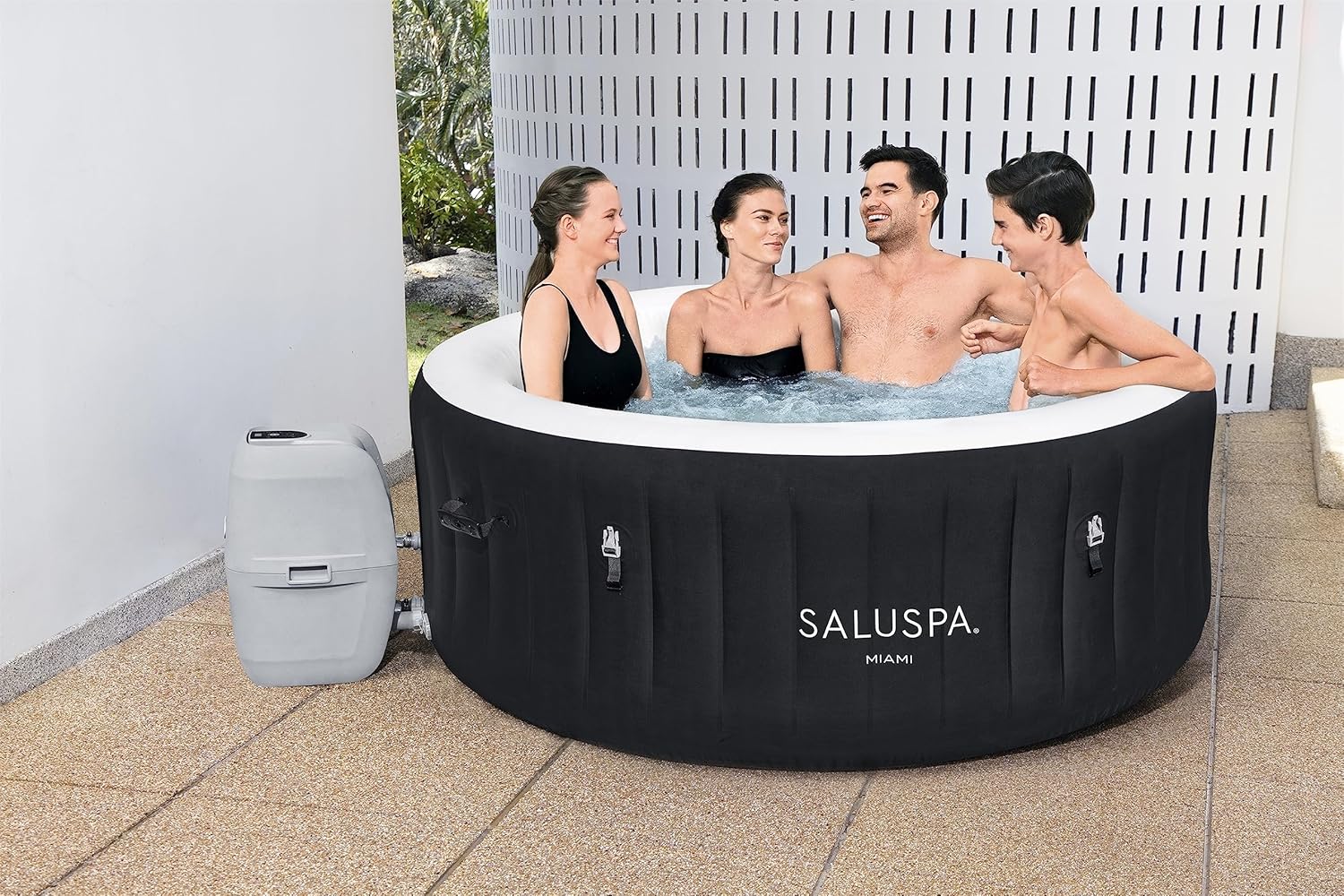Bestway SaluSpa Miami EnergySense AirJet Inflatable Hot Tub Spa 71" x 26" Portable Hot Tub wourant