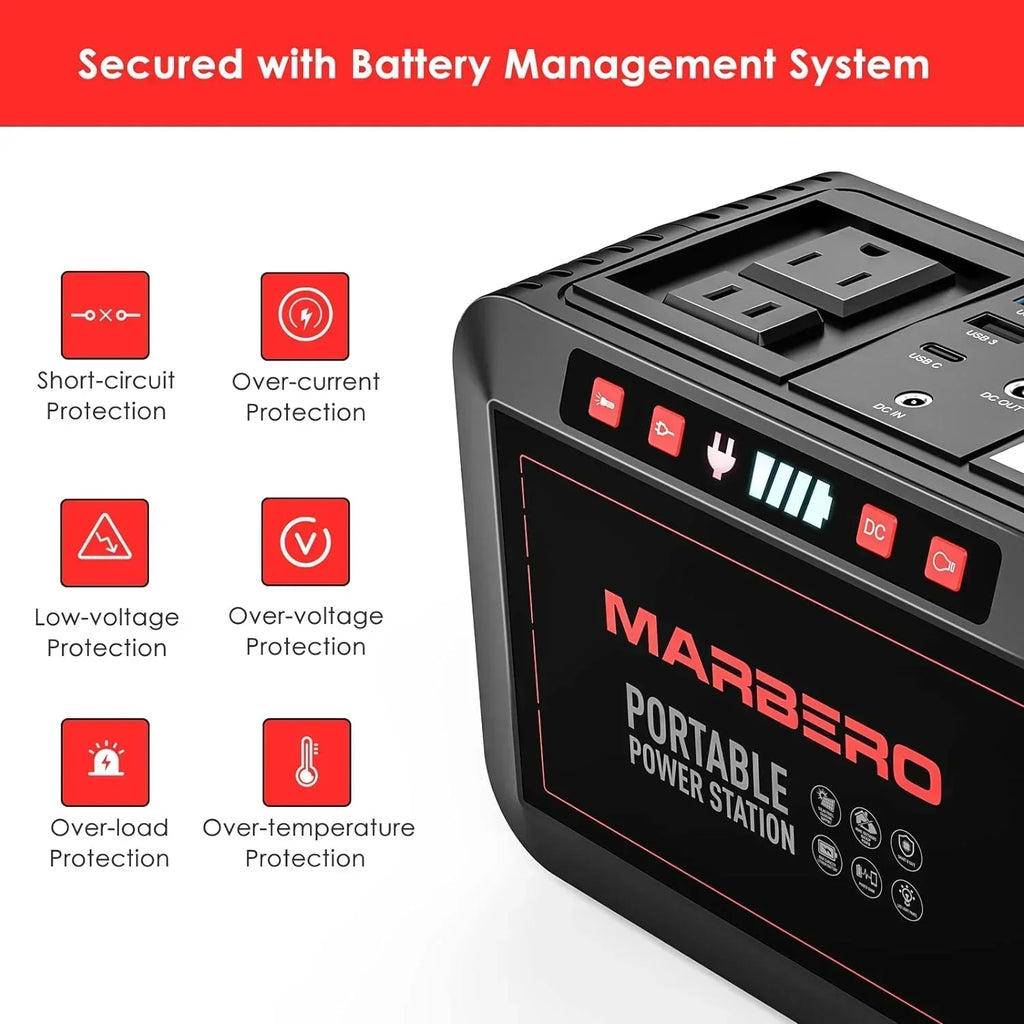 Portable Power Station 88Wh Camping Lithium Battery Solar Generator Fast Charging Power Bank wourant