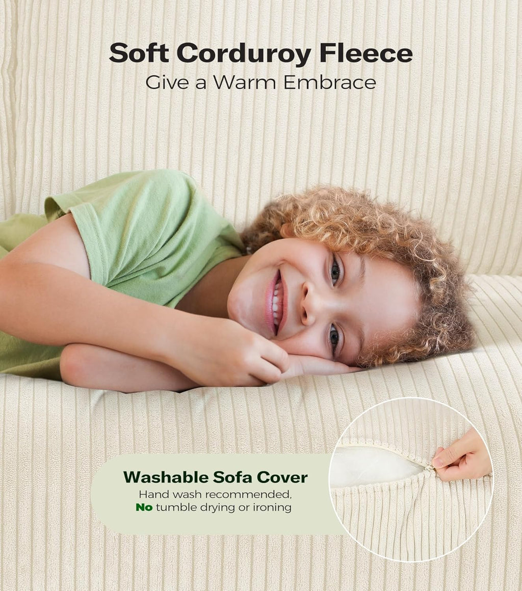Loveseat Sofa 51" Love Seat Comfy Corduroy Small Loveseat Tool-Free Setup Couch wourant