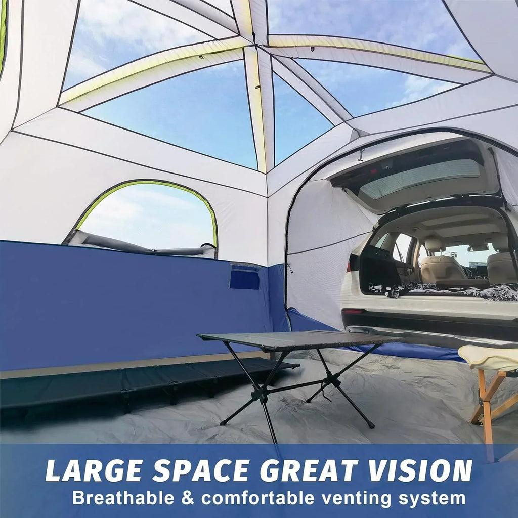 SUV Tent for Camping 6-Person SUV Tailgate Tent Easy Set Up with Rainfly 10'x9'x78in wourant