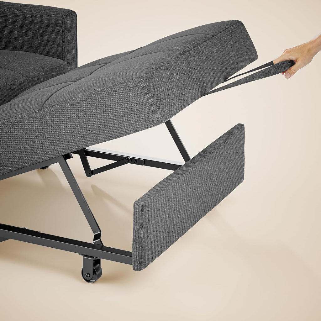 Sofa Bed Chair 3 in 1 Convertible Pullout Single Sleeper Chair Bed Spacious Multifunctional Sofa wourant