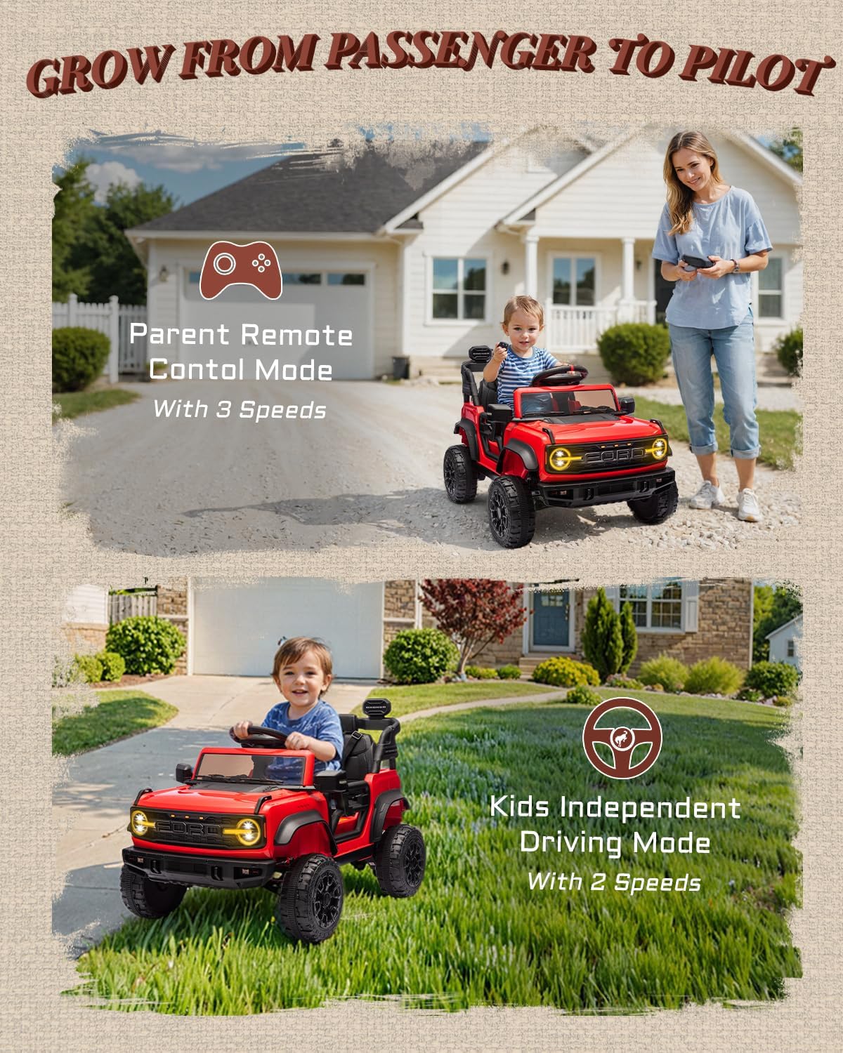 Kids Pink Ride-On Truck Battery Powered Electric Toy Car wourant