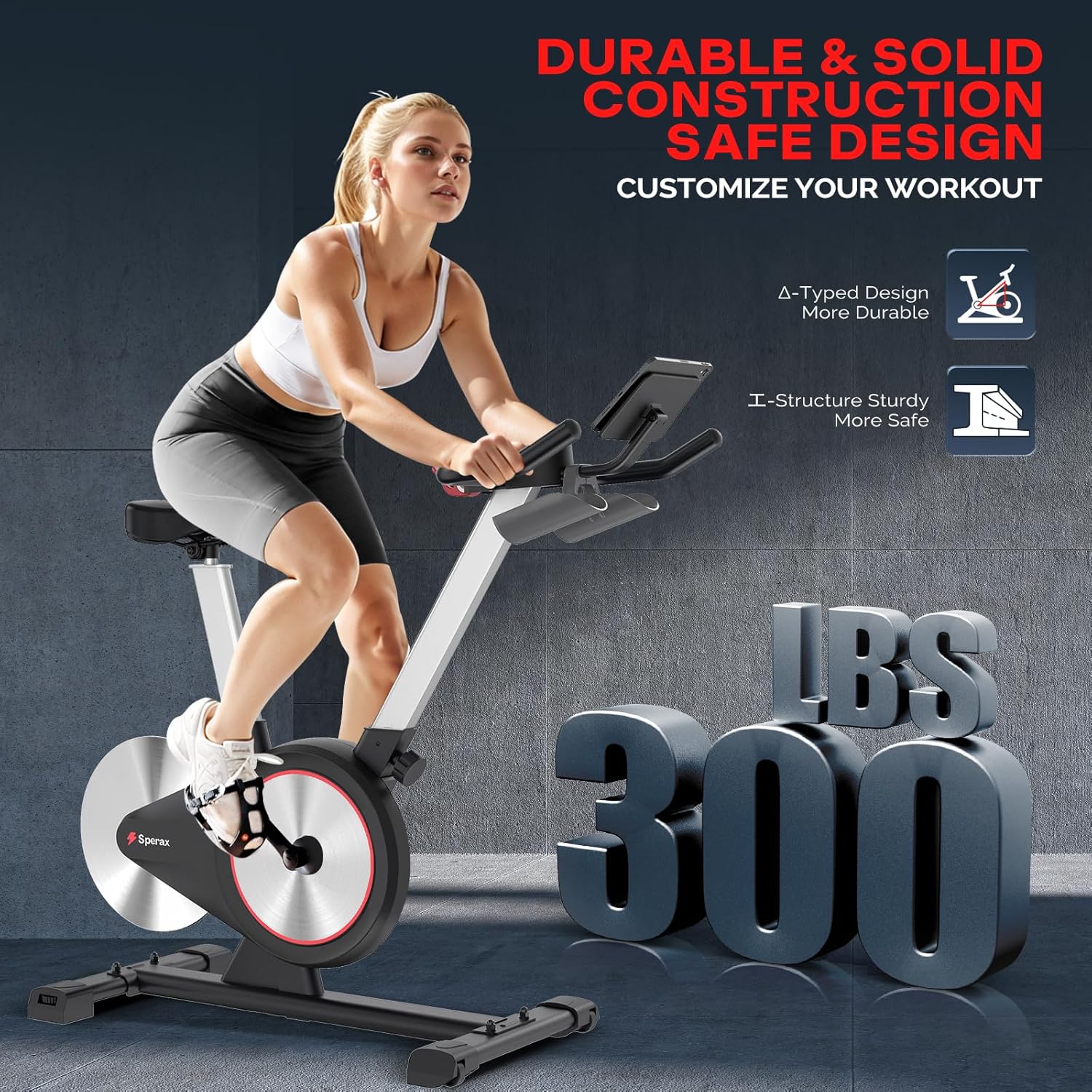 Sperax Exercise Bike Stationary Bikes Indoor Cycling Bike Spin Bike with Comfortable Seat wourant