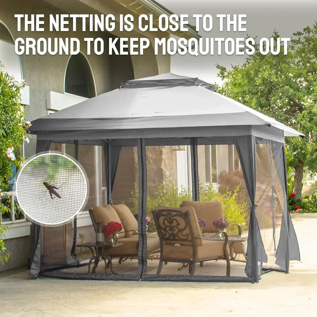 CROWN SHADES 13x13 Pop Up Gazebo Canopy Tent Gazebos on Clearance Outdoor Gazebo wourant