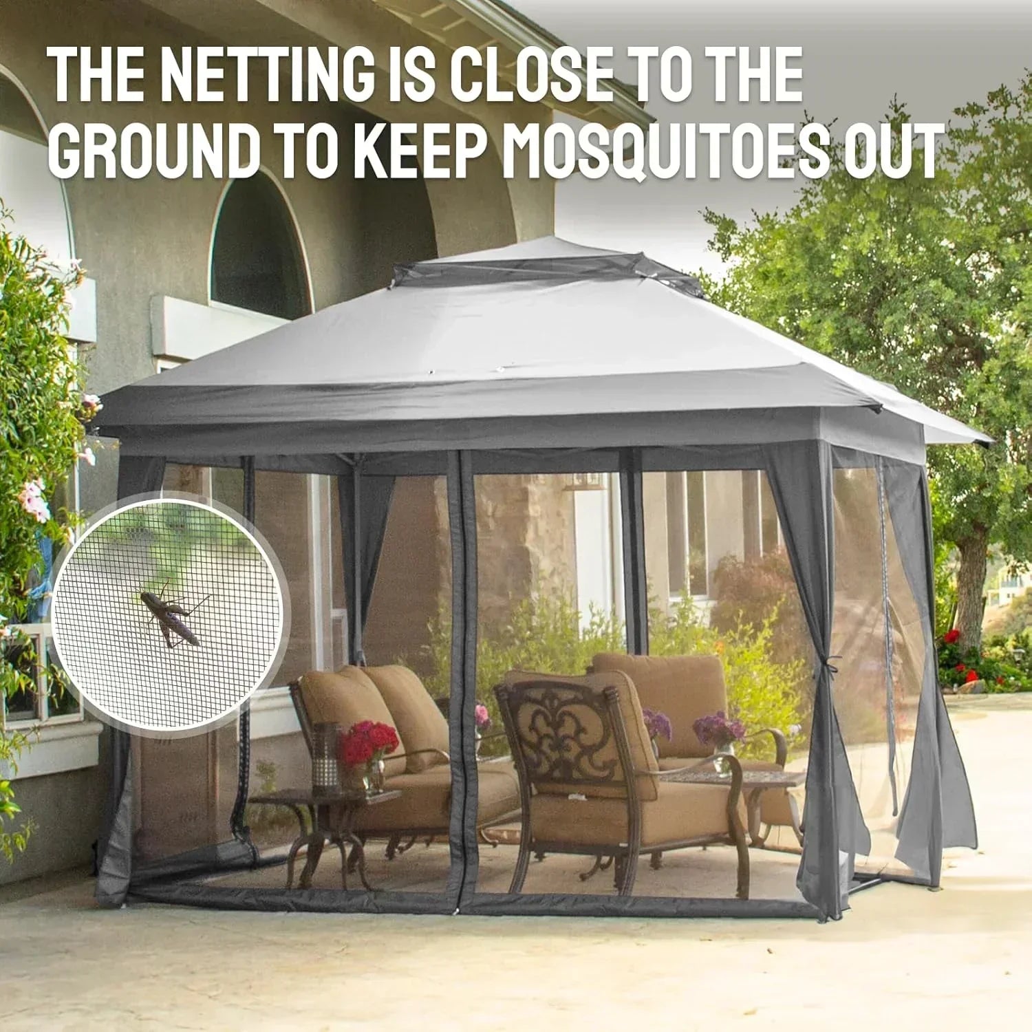 CROWN SHADES 13x13 Pop Up Gazebo Canopy Tent Gazebos on Clearance Outdoor Gazebo wourant