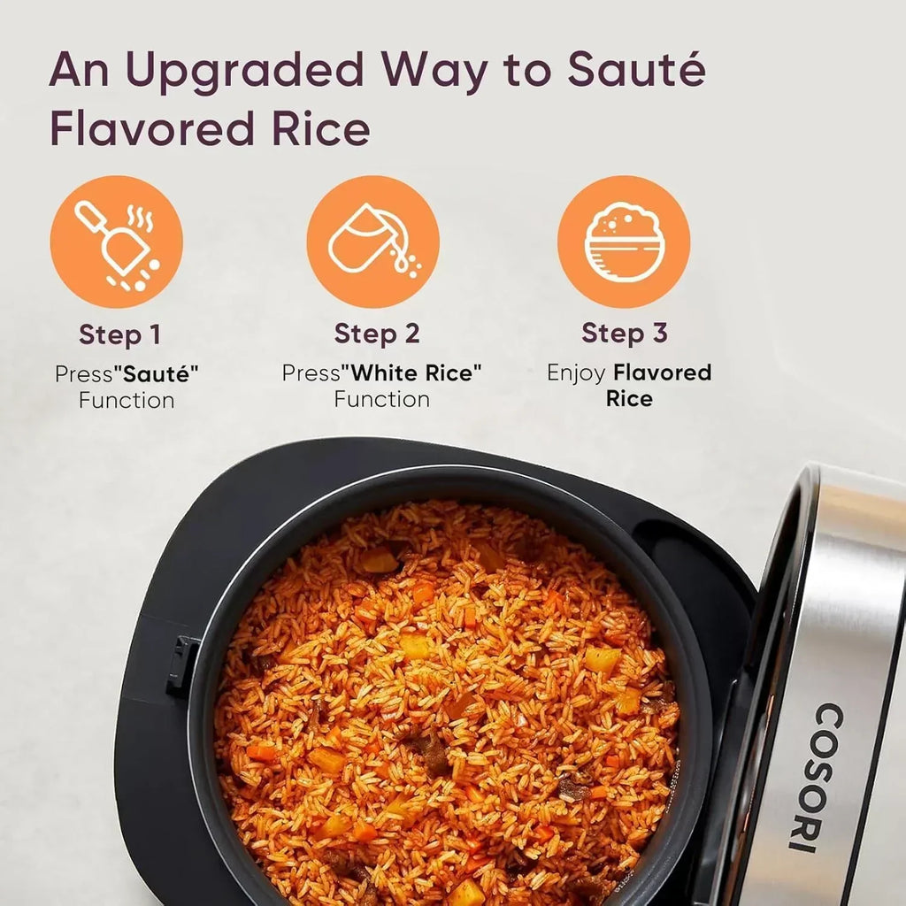 COSORI Rice Cooker 10 Cup 24h Keep Warm 18 Functions Fuzzy Logic Rice Maker wourant