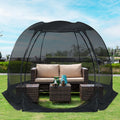 Screen gazebo sleeps 6-10-15 people Igloo-style canopy tent mosquito net on the sides Perfect wourant