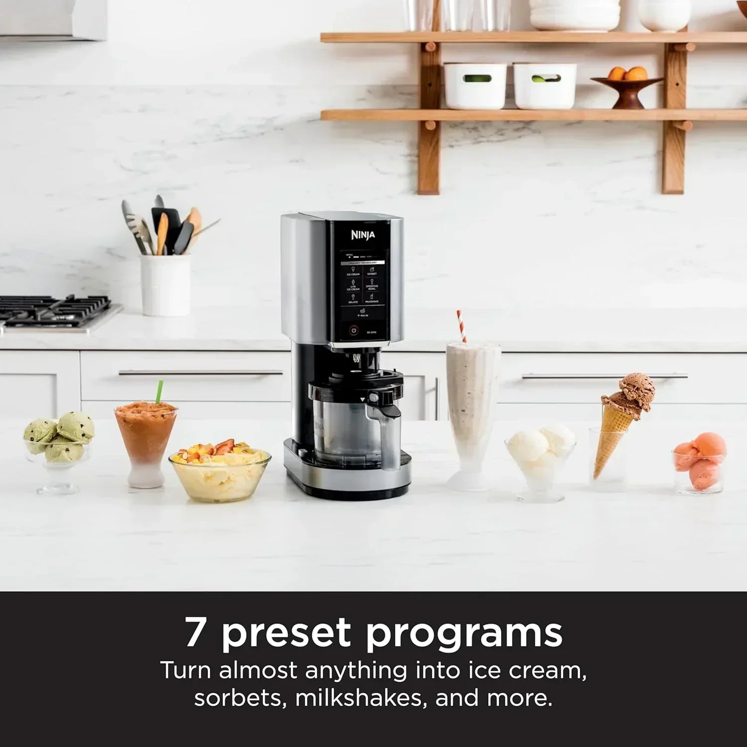 Ninja NC301 CREAMi Ice Cream Maker for Gelato Mix-ins Milkshakes Sorbet Smoothie Bowls More wourant