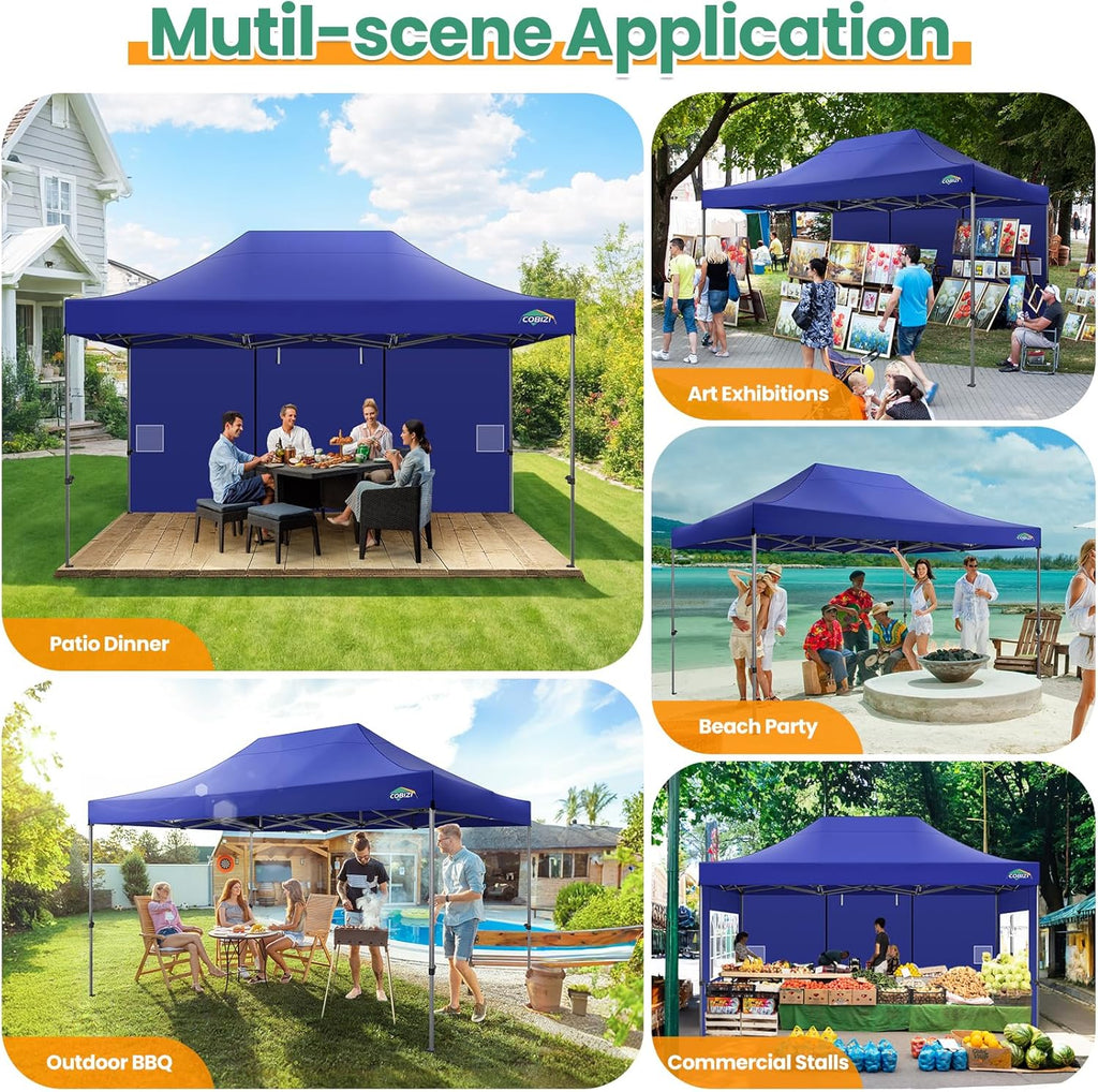 COBIZI 10x20 Heavy Duty Pop up Canopy Tent 6 sidewalls Commercial Canopy Wedding Party Tents wourant