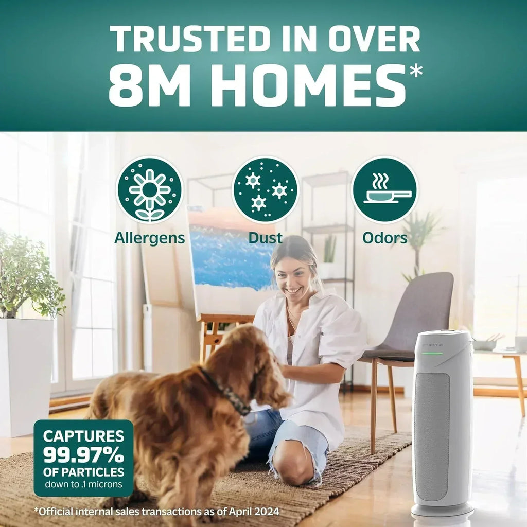 Home air purifier with HEPA pure filter wourant