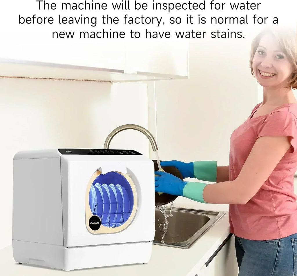 Mini countertop dishwasher Compact dishwasher Double spray arms Portable countertop dishwasher wourant