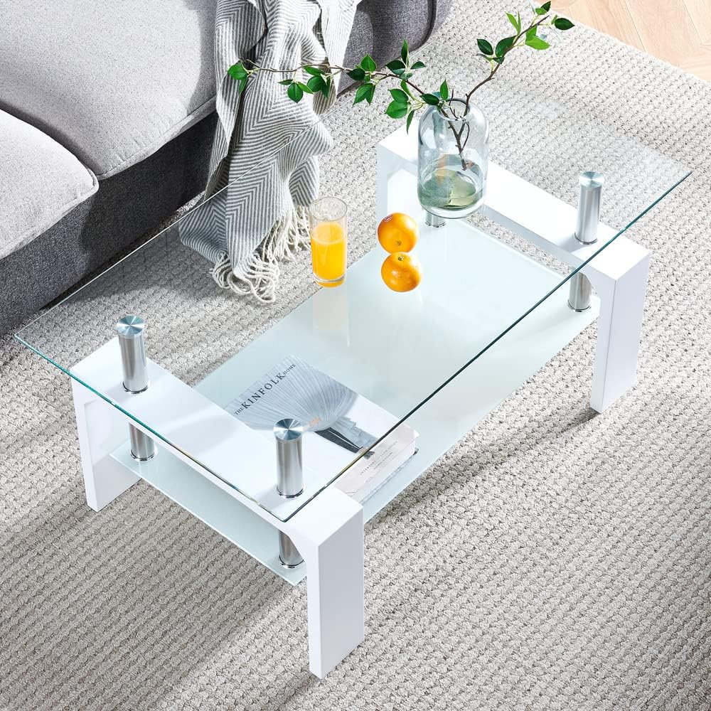 Living Room Rectangle Coffee Table Tea Table Suitable for Waiting Room Modern Side Coffee Table wourant