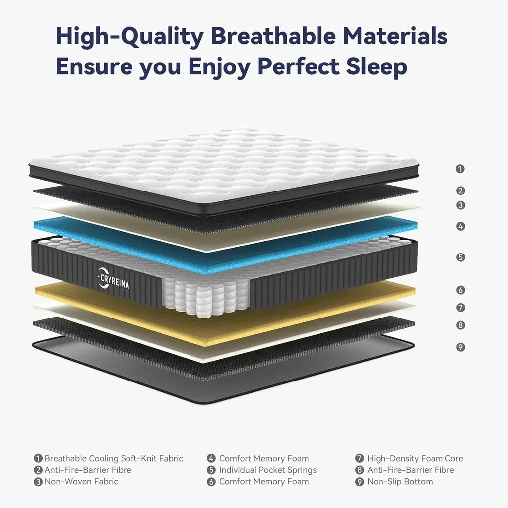 Queen Mattress 12-inch Queen Hybrid Mattress wourant