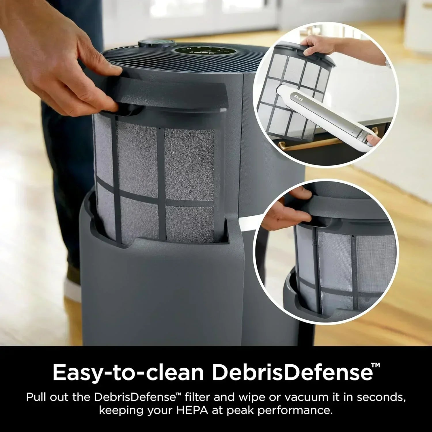 Air Purifier Compact Pro with Long-lasting HEPA Exceeding Filtration For Pet Dander Dust Smoke wourant