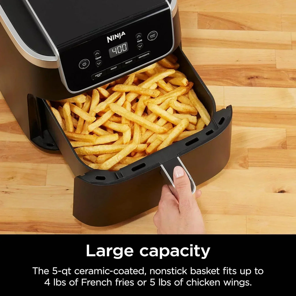 Ninja Air Fryer Pro 5-quart 4-in-1 air fryer that air fries bakes reheats and dehydrates wourant