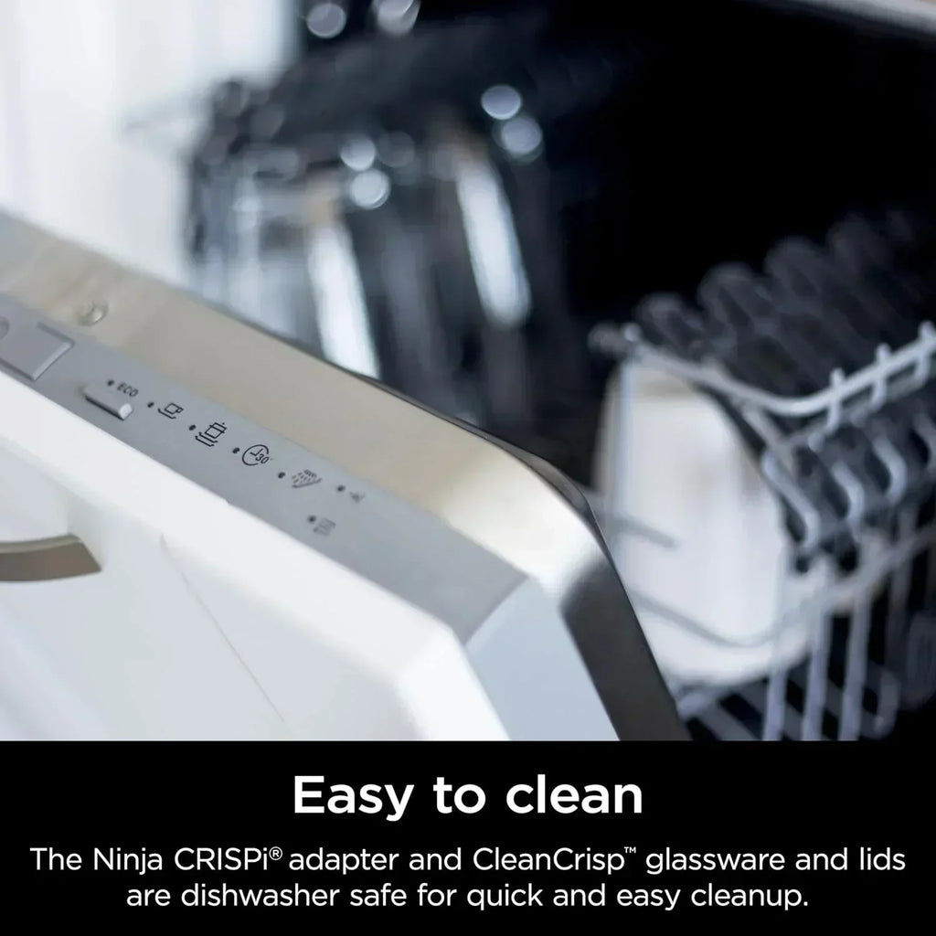Ninja Crispi 4 in 1 Portable Glass Air Fryer Cooking System 4QT 6 Cup TempWare Glass Containers wourant