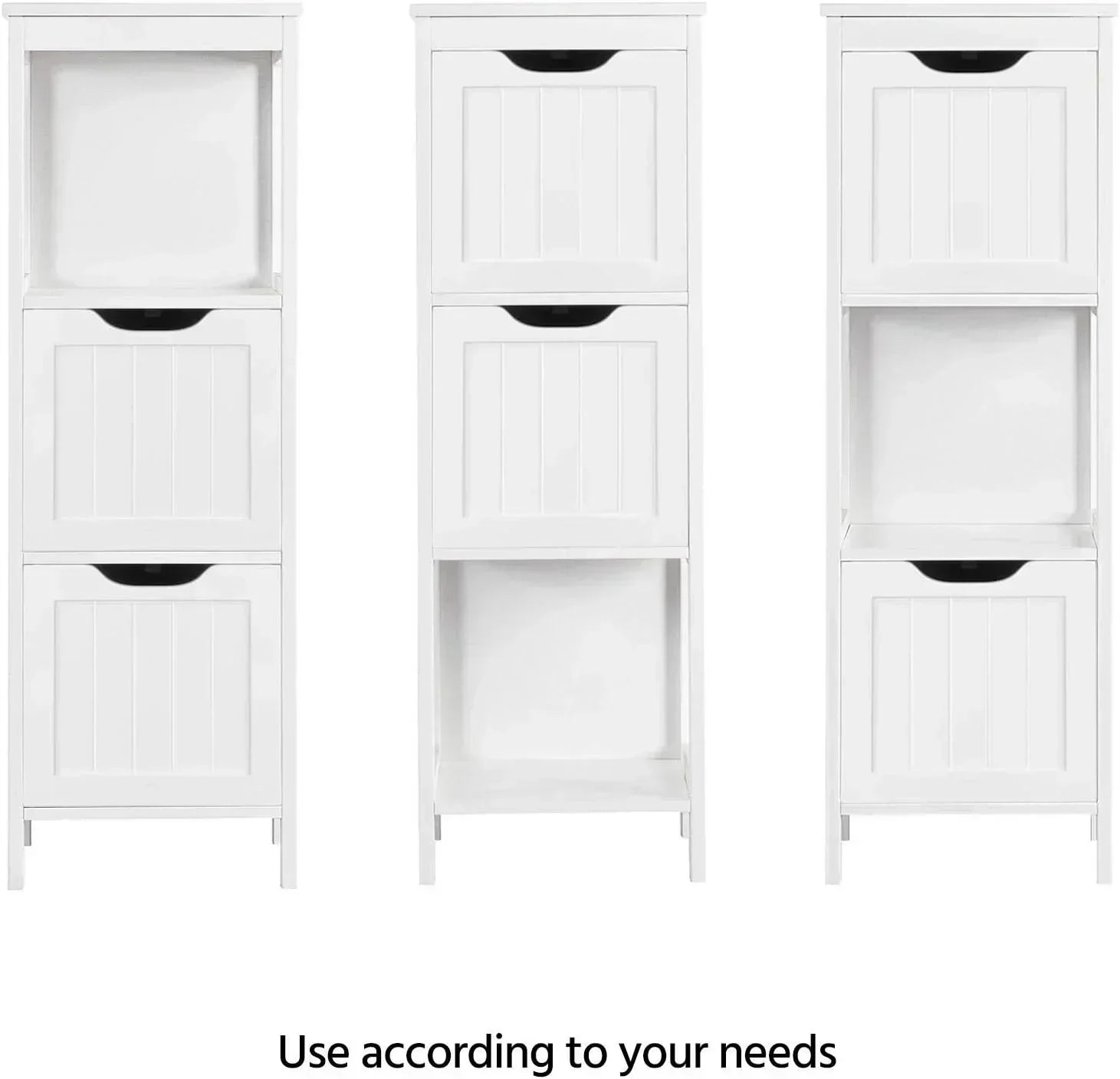 Bathroom Floor Cabinet Wooden Storage Cabinet with 2 Drawers Multifunctional Side Organizer Rack wourant