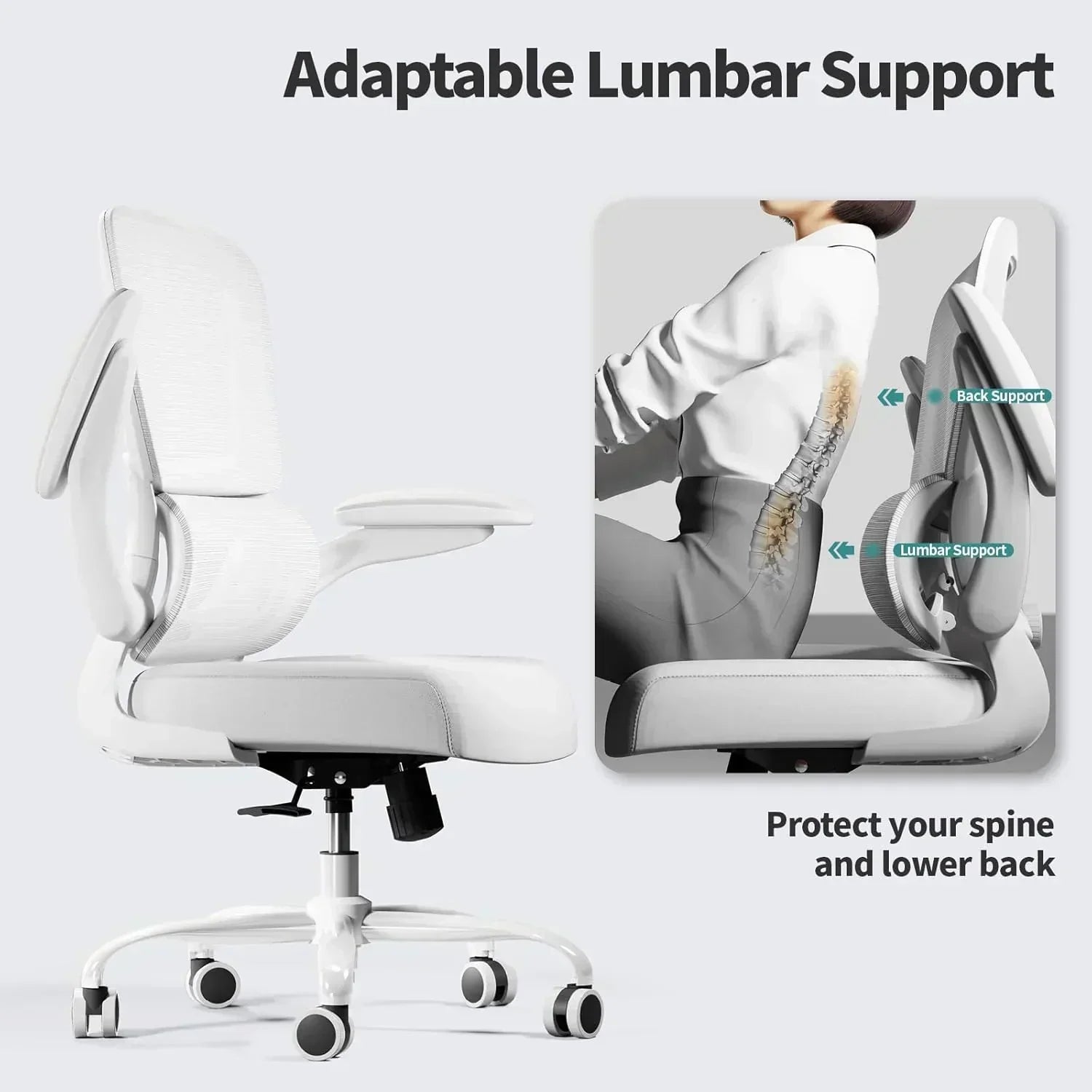 TRALT Office Chair Ergonomic Desk Chair 330 lbs Home Mesh Gaming Chair with Wheels wourant
