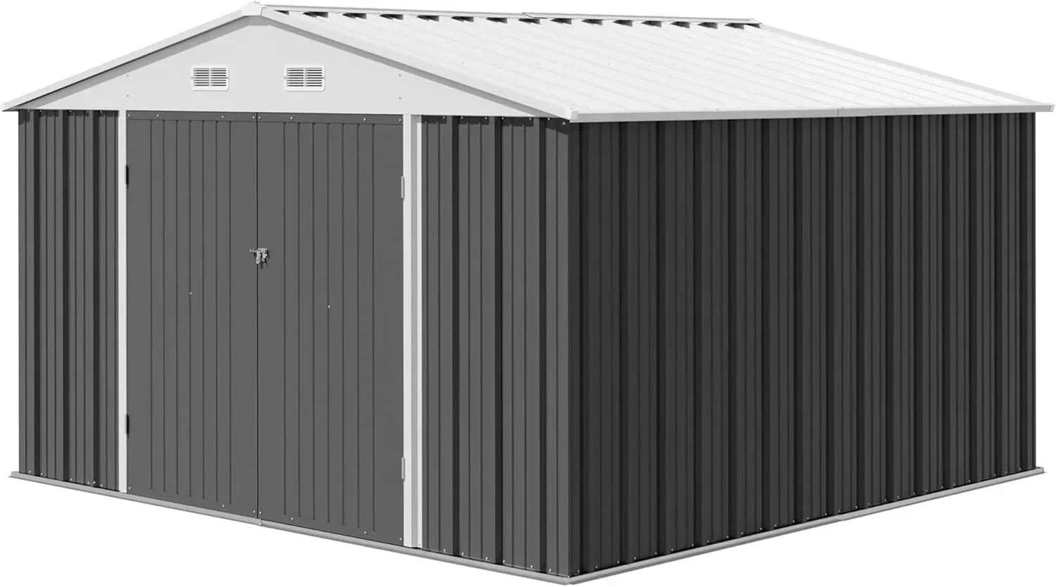Devoko Outdoor Storage Shed Lockable Metal Garden Shed Steel Anti-Corrosion Storage House wourant