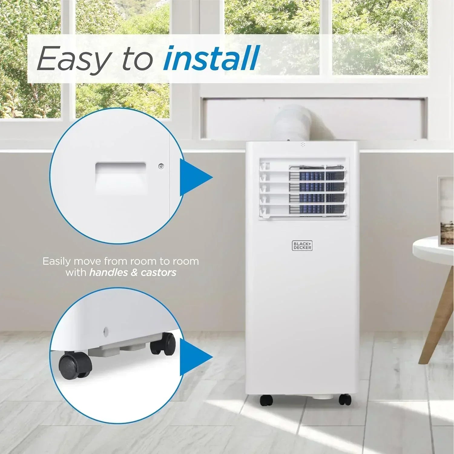 BLACK+DECKER 10,000 BTU Portable Air Conditioner for Rooms up to 450 Sq with Remote Control wourant