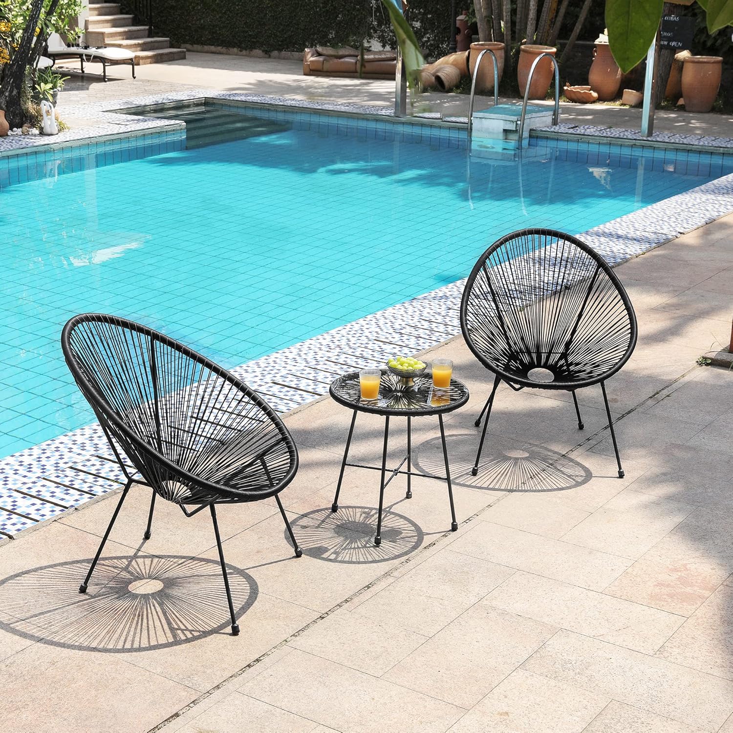 Outdoor Settee 2-Seat Garden Furniture with Backrest PE Rattan wourant