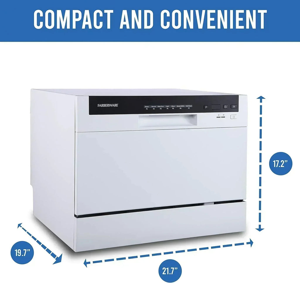 Farberware Compact 6-Station Dishwasher Portable Mini Countertop Dishwasher wourant