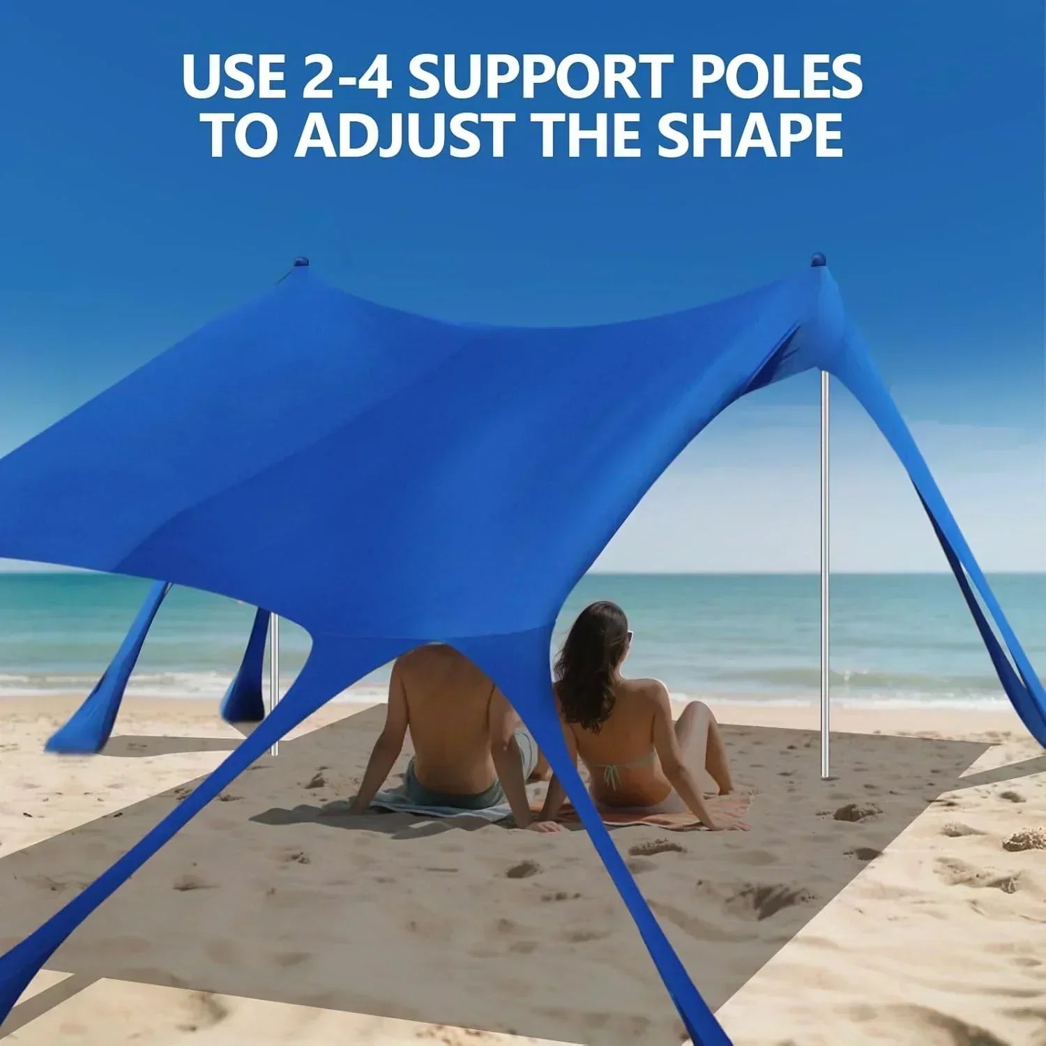 Beach Tent Sun Shelter 10 x 10 FT Beach Canopy Tent Sun Shade Heavy Duty UPF50+ Beach Tent wourant