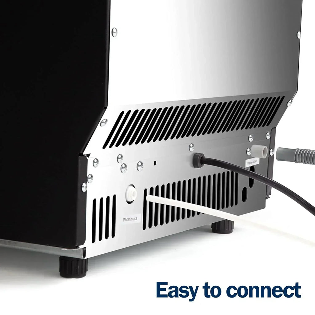 EUHOMY Commercial Ice Maker Machine 100lbs/24H Stainless Steel Under Counter ice Machine wourant